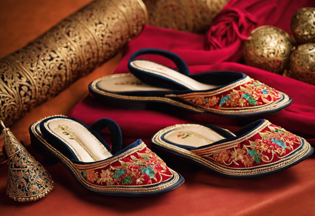 Basic embroidered slippers