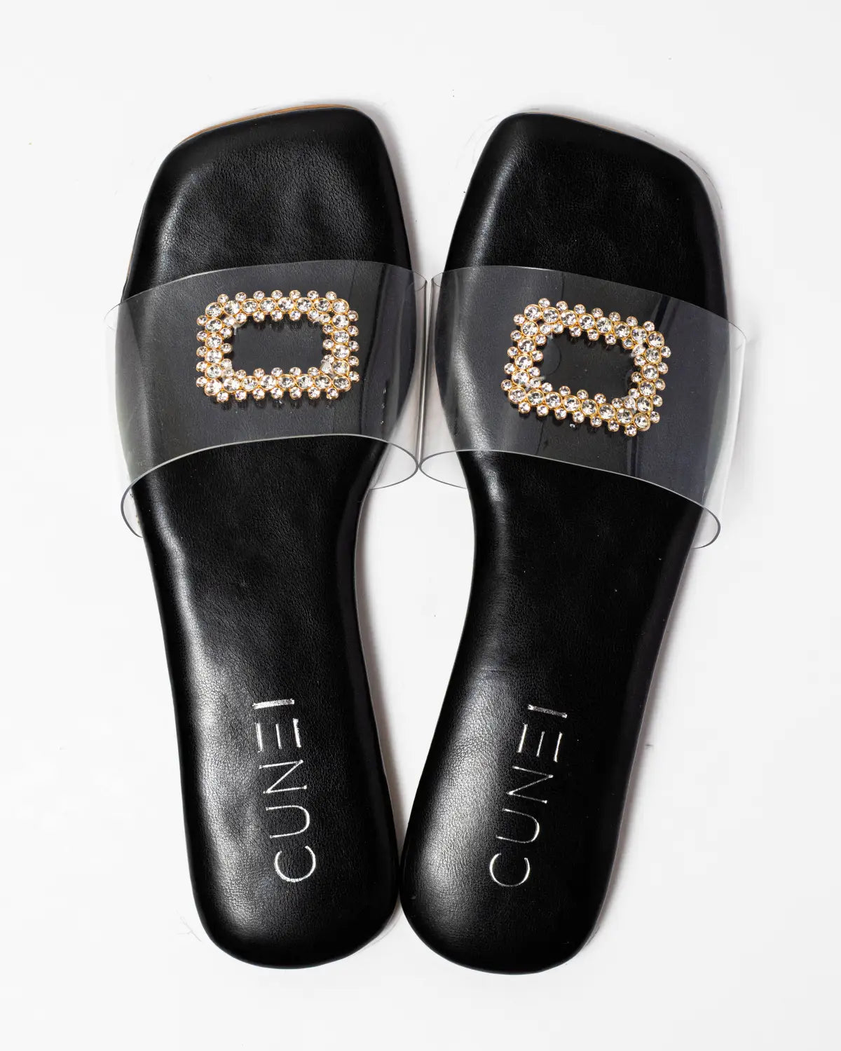 Black Embellished Flats Cunei India