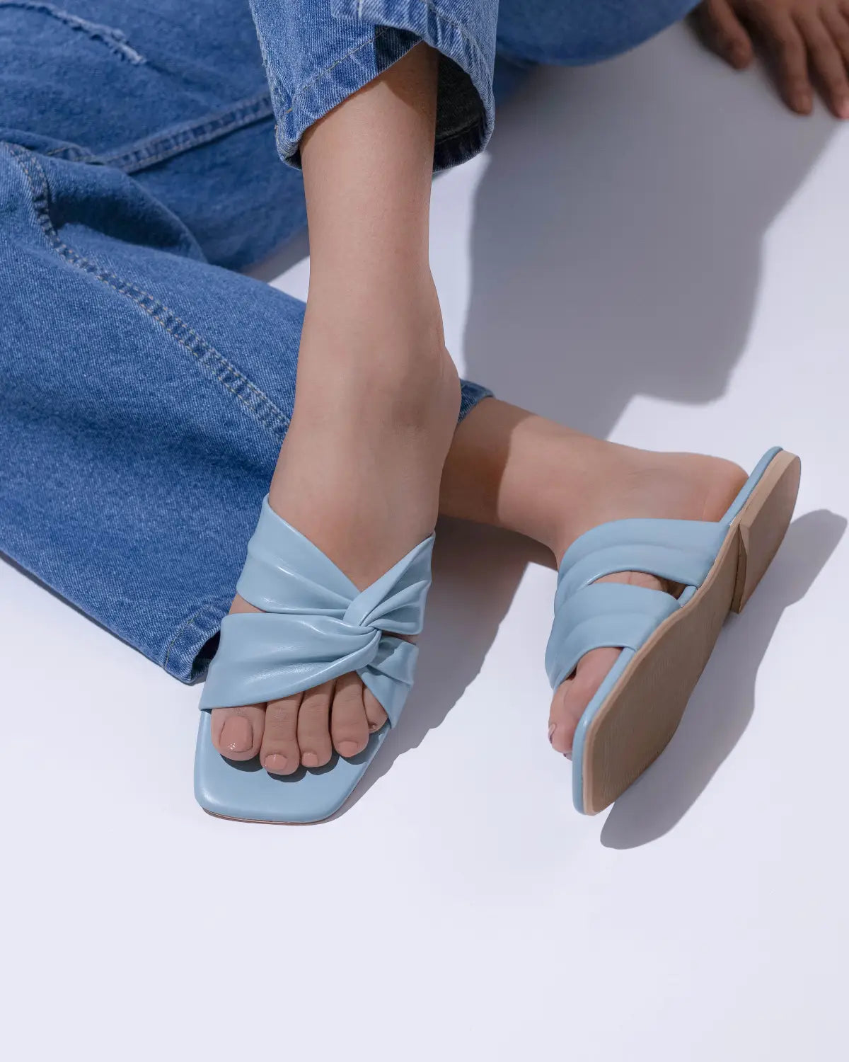 Stylish Blue Sandals for Girls Cunei India