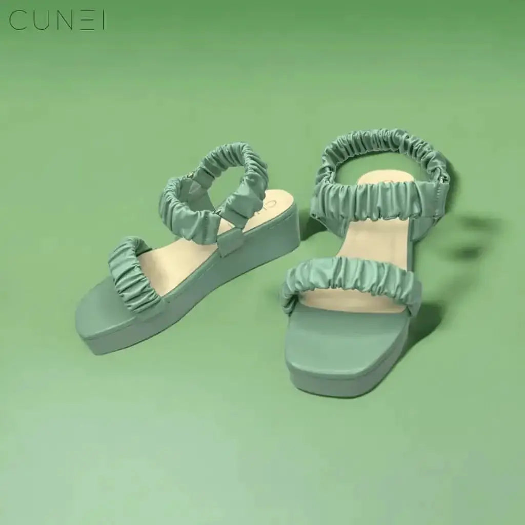 Green Women’s Wedge Sandals Cunei India