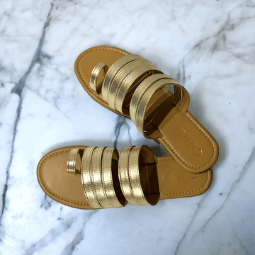 Golden Gladiator Slip Ons