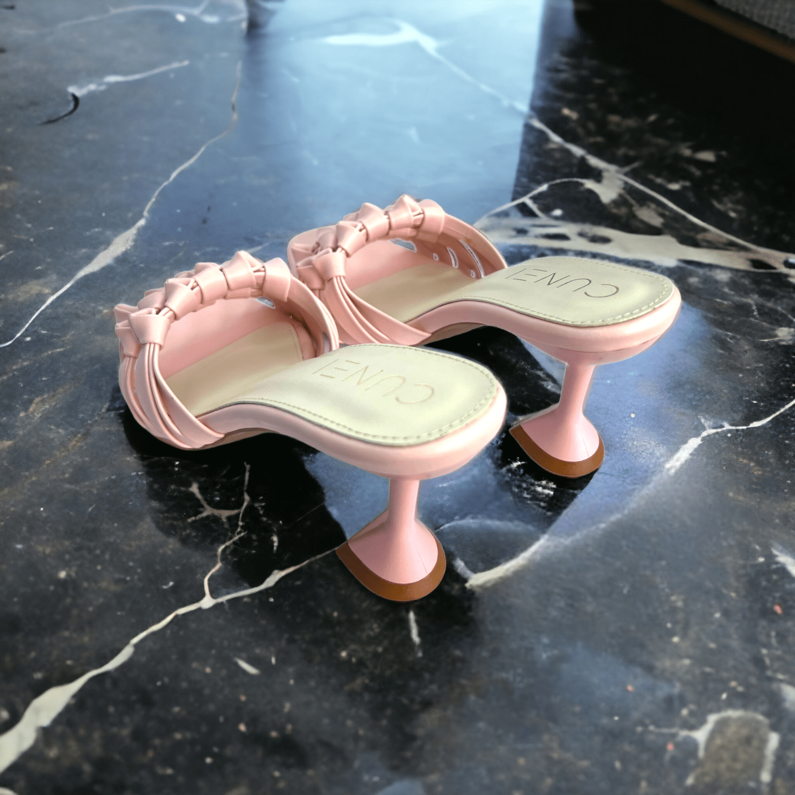Light Pink Barbed Heels