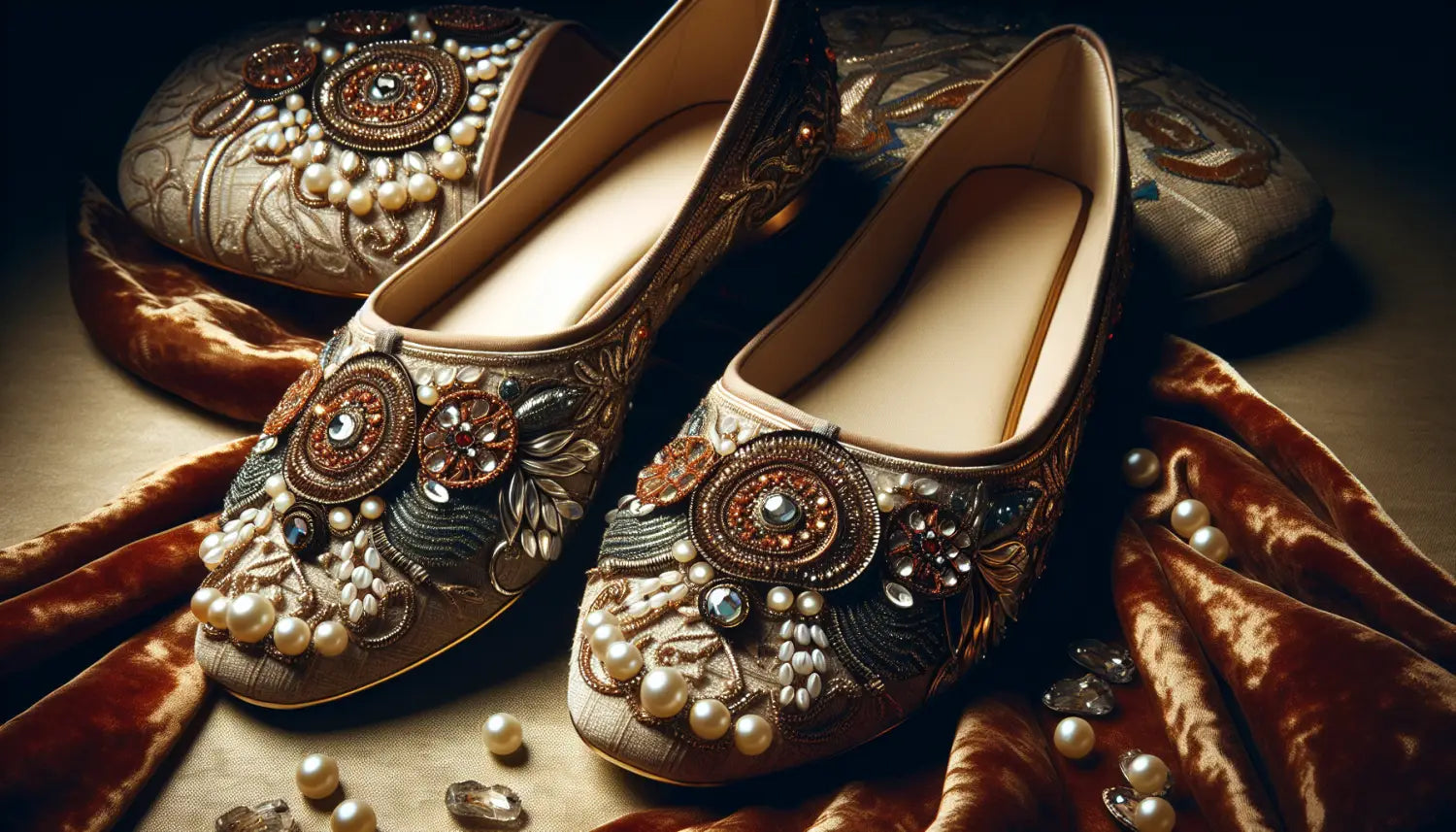 Elegant Embellished Flats - Cunei India