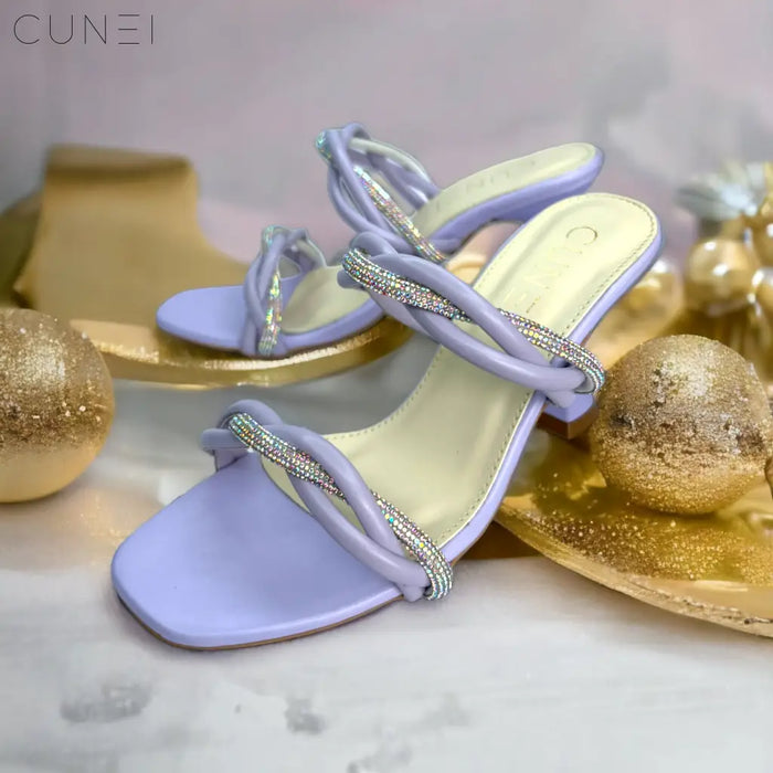Buy Lilac Heeled Sandals for Women by Fyre Rose Online | Ajio.com